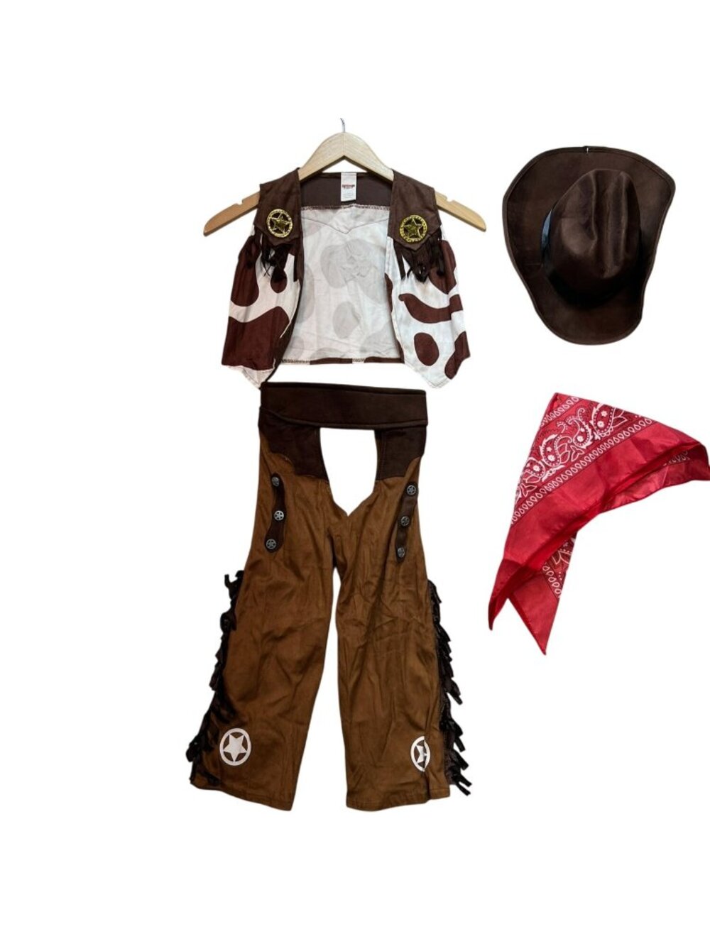 Kids Cowboy Halloween Child Costume Small Brown Seasonal Spooktacular Creations